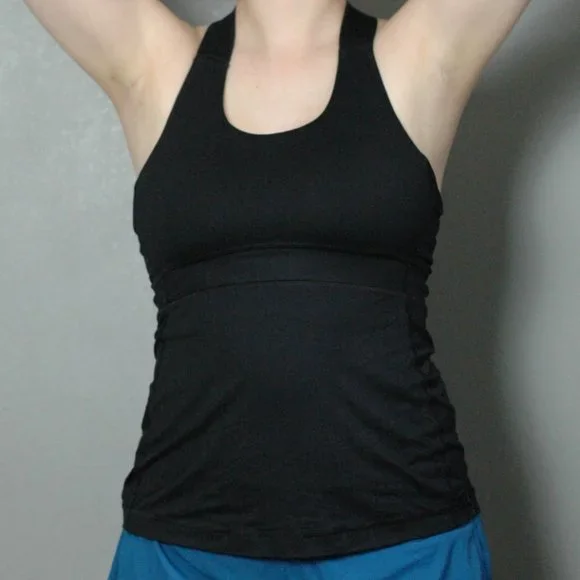Small Black Lululemon Activewear Top w/ Bra - Picture 2 of 5